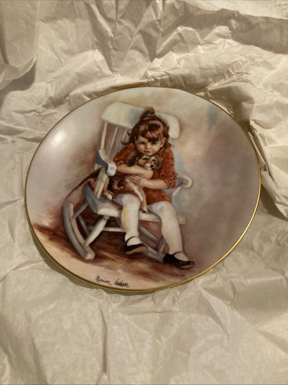 1977 Mother’s Day plate Amy and Snoopy.  Limited edition made in France